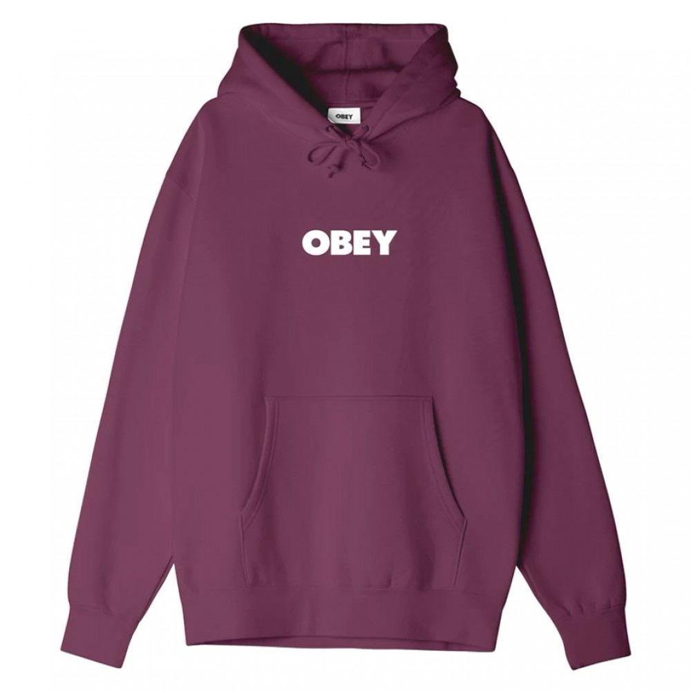 OBEY BOLD HOODIE BEETROOT M